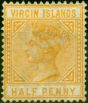 Valuable Postage Stamp from Virgin Islands 1883 1/2d Yellow-Buff SG32 Good Unused