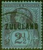 Collectible Postage Stamp from Zululand 1888 2 1/2d Purple-Blue SG4 Fine Used