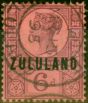 Collectible Postage Stamp from Zululand 1888 6d Purple-Rose-Red SG6 V.F.U