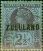 Rare Postage Stamp from Zululand 1891 2 1/2d Purple-Blue SG4 V.F.U