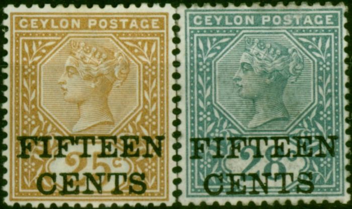 Ceylon 1891 Set of 2 SG239-240 Fine MM  Queen Victoria (1840-1901) Old Stamps