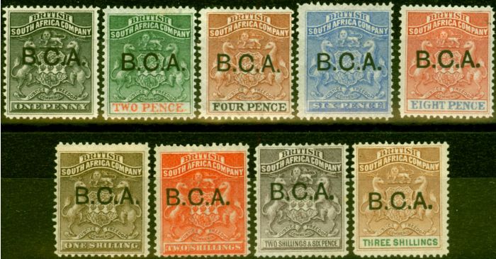 Old Postage Stamp from B.C.A Nyasaland 1891-95 Set of 9 to 3s SG1-10 Fine & Fresh Mtd Mint