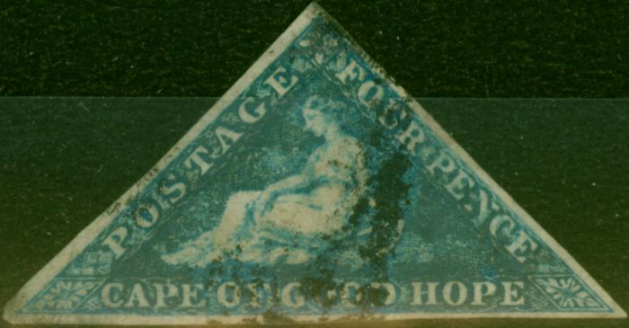 Collectible Postage Stamp C.O.G.H 1855 4d Blue SG6a Good Used