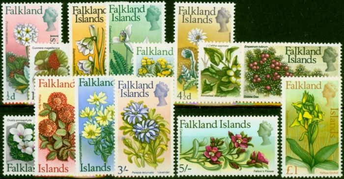 Falkland Islands 1968 Set of 14 SG232-245 V.F MNH (2). Queen Elizabeth II (1952-2022) Mint Stamps