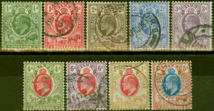 Rare Postage Stamp from Orange River Colony 1903-04 set of 9 SG139-147 Fine Used