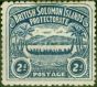 Collectible Postage Stamp from British Solomon Islands 1907 2d Indigo SG3 Average Mtd Mint