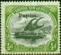 Rare Postage Stamp from Papua New Guinea 1907 1-2d Black & Yellow-Green SG38 V.F Very Lightly Mtd Mint