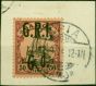 Samoa 1914 6d on 50pf Black & Purple-Buff SG108b 'Inverted 9 for 6' V.F.U on Piece . King George V (1910-1936) Used Stamps