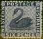 Collectible Postage Stamp from Western Australia 1883 6d Lilac SG85 P.12 Fine & Fresh Mtd Mint