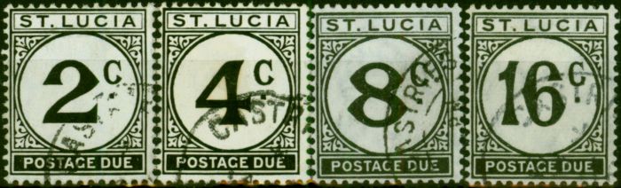 St Lucia 1949 Postage Due Set of 4 SGD7-D10 V.F.U  King George VI (1936-1952) Rare Stamps