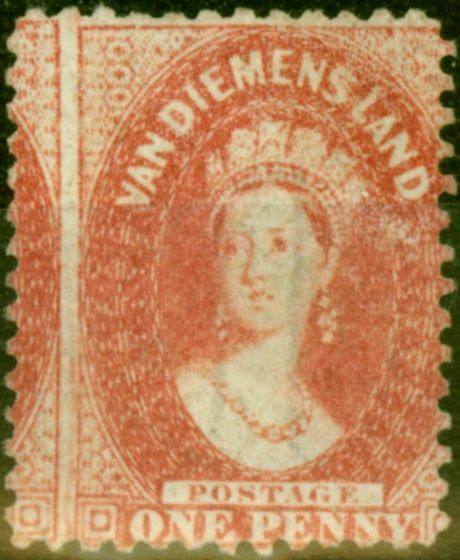 Collectible Postage Stamp from Tasmania 1869 1d Dull Vermillion SG69 Fine & Fresh Unused