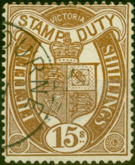Valuable Postage Stamp Victoria 1885 15s Purple-Brown SG273 V.F.U C.T.O