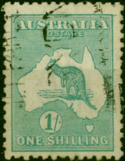 Australia 1920 1s Blue-Green SG40b Die IIb Fine Used . King George V (1910-1936) Used Stamps