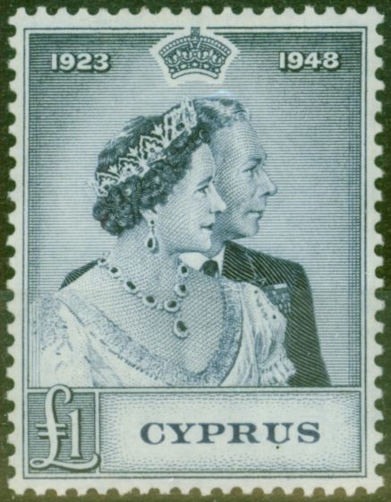 Cyprus 1948 RSW £1 Indigo SG167 Fine MNH King George VI (1936-1952) Old Royal Silver Wedding Stamp Sets