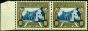 Rare Postage Stamp from South Africa 1939 10s Blue & Sepia SG64c Very Fine MNH