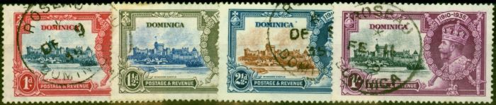 Collectible Postage Stamp from Dominica 1935 Jubilee Set of 4 SG92-95 Fine Used