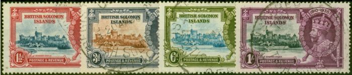 Old Postage Stamp from Solomon Islands 1935 Jubilee Set of 4 SG53-56 V.F.U