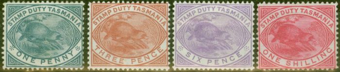 Valuable Postage Stamp from Tasmania 1880 set of 4 SGF26-F29 V.F Very Lightly Mtd Mint