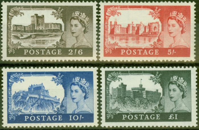 Old Postage Stamp from GB 1955 De La Rue set of 4 SG536-539 V.F MNH