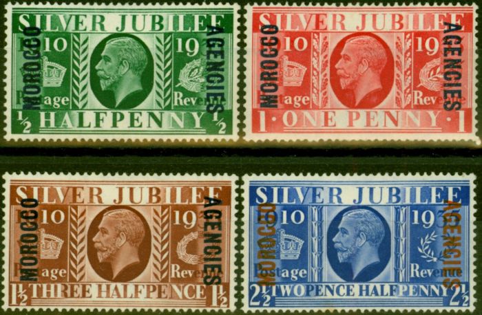 Valuable Postage Stamp Morocco Agencies 1935 Jubilee Set of 4 SG62-65 Fine MM