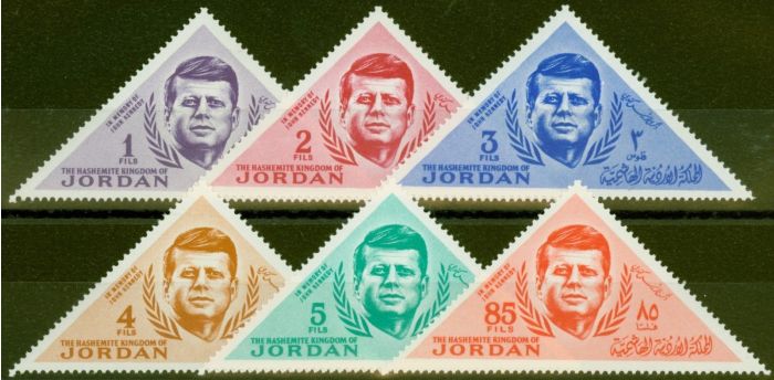 Valuable Postage Stamp from Jordan 1964 Kennedy set of 6 SG588-593 Fine Lightly Mtd Mint
