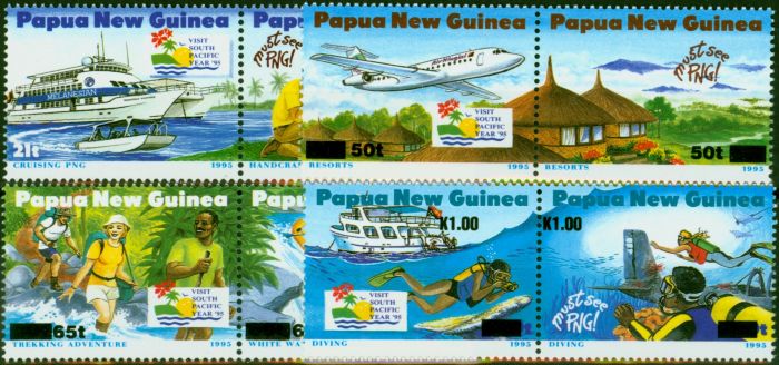 Valuable Postage Stamp Papua New Guinea 1995 Tourism Set of 8 SG747-754 V.F MNH