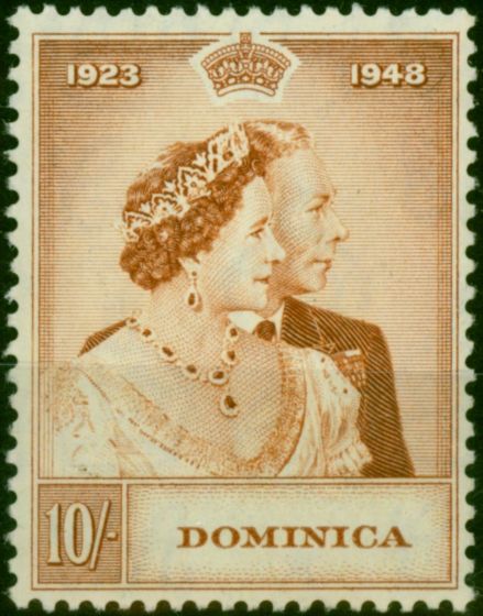 Dominica 1948 RSW 10s Red-Brown SG113 Fine VLMM . King George VI (1936-1952) Mint Stamps