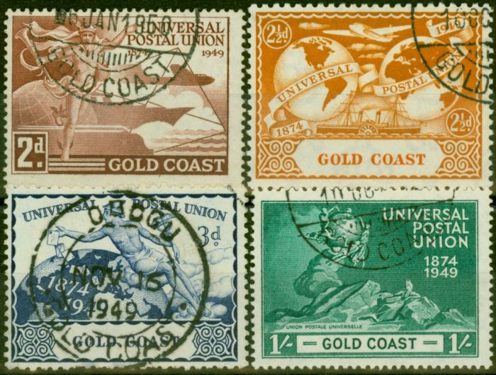Gold Coast 1949 UPU Set of 4 SG149-152 V.F.U King George VI (1936-1952) Collectible Universal Postal Union Stamp Sets