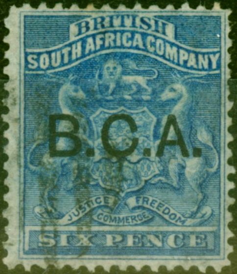 Rare Postage Stamp from B.C.A Nyasaland 1891 6d Ultramarine SG4 Fine Used