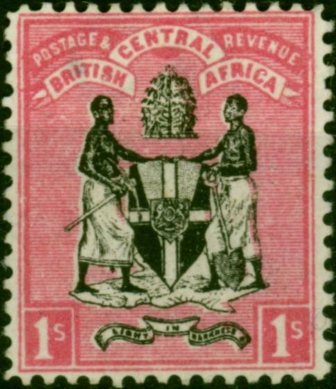 B.C.A Nyasaland 1896 1s Black & Rose SG36 Fine LMM . Queen Victoria (1840-1901) Mint Stamps