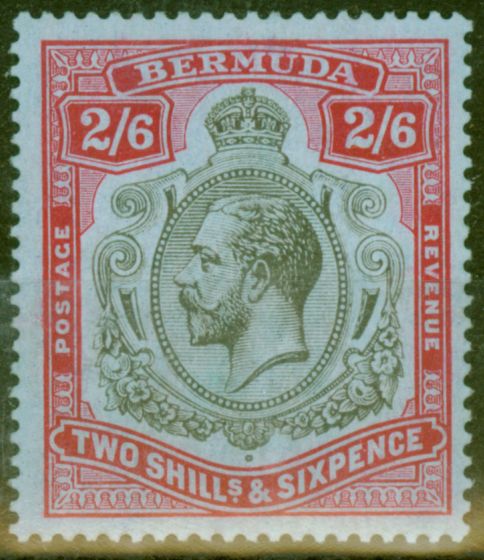Valuable Postage Stamp from Bermuda 1918 2s6d Black & Red-Blue SG52 V.F Very Lightly Mtd Mint