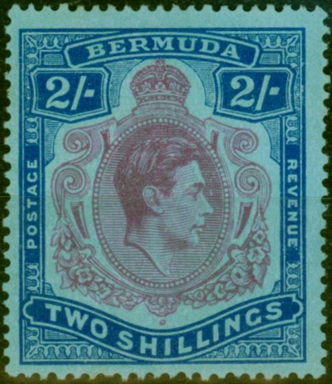Collectible Postage Stamp Bermuda 1940 2s Deep Reddish Purple & Ultramarine-Grey Blue SG116b Fine LMM