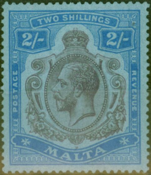 Collectible Postage Stamp from Malta 1922 2s Purple & Blue-Blue SG103 Fine MNH