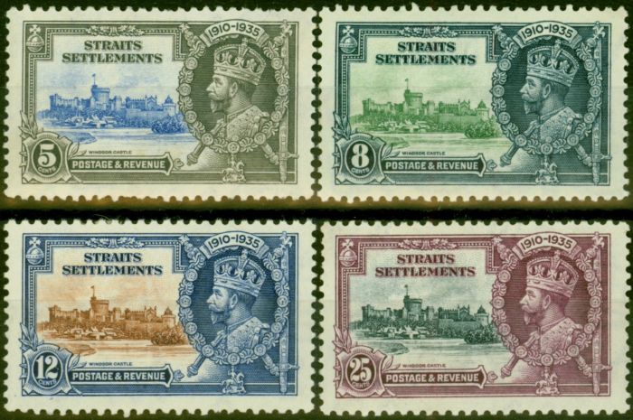 Valuable Postage Stamp Straits Settlements 1935 Jubilee Set of 4 SG256-259 Fine MM