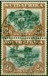 Old Postage Stamp from South Africa 1932 2s6d Green & Brown SG49 Good Used Vertical Pair
