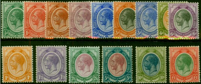South Africa 1913-22 Set of 15 SG3-17 V.F VLMM  King George V (1910-1936) Valuable Stamps