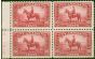 Old Postage Stamp from Canada 1935 10c Carmine SG347 Very Fine MNH Block of 4