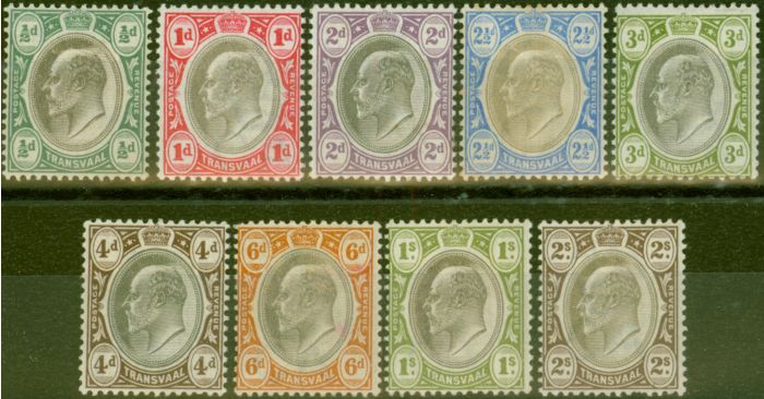 Valuable Postage Stamp from Transvaal 1902 set of 9 to 2s SG244-252 Good Mtd Mint