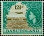Old Postage Stamp Basutoland 1962 12 1/2c Brown & Turquoise-Green SG76 V.F VLMM