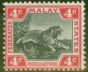 Valuable Postage Stamp from Fed of Malay States 1904 4c Black & Scarlet SG36c Fine Very Lightly Mtd Mint