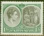 Collectible Postage Stamp from St Kitts & Nevis 1938 1s Black & Green SG75 Fine Very Lightly Mtd Mint