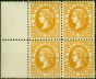 Rare Postage Stamp Victoria 1912 3d Ochre SG437aVar Wmk Inverted V.F. MNH Block of 4