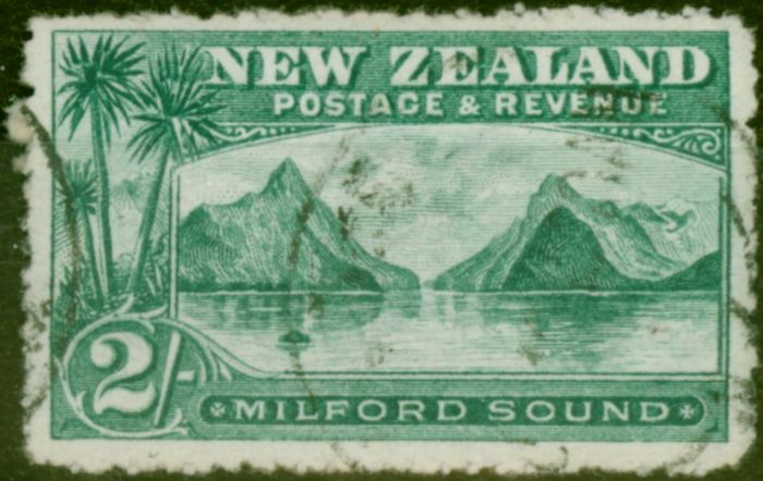 Valuable Postage Stamp New Zealand 1906 2s Green SG328 Fine Used (2)
