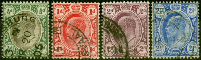 Valuable Postage Stamp Transvaal 1905-09 Set of 4 SG273-276 Fine Used Stamp