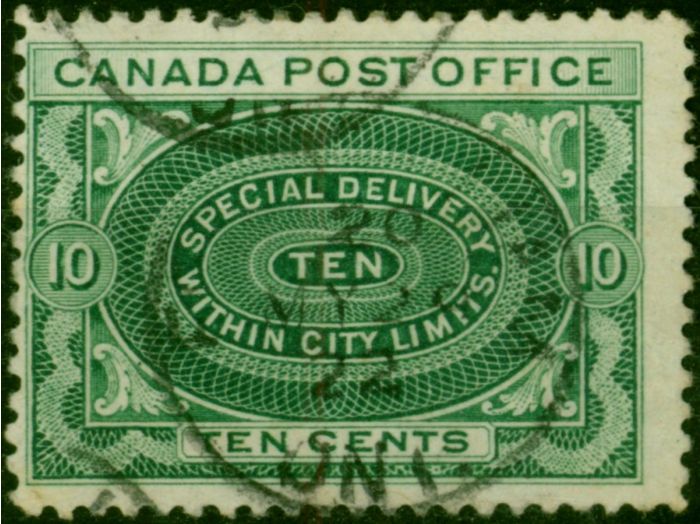 Canada 1920 10c Yellowish-Green SGS3 Fine Used  King George V (1910-1936) Old Stamps