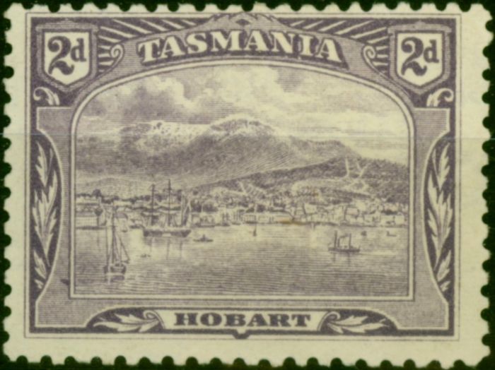 Collectible Postage Stamp Tasmania 1905 2d Deep Purple SG245a P.11 Fine MM (2)