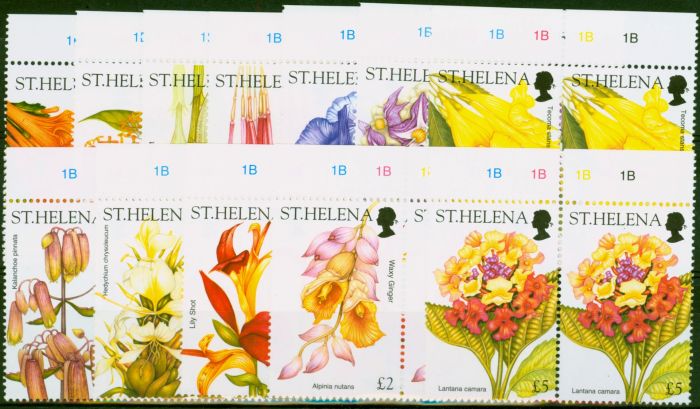 Valuable Postage Stamp from St Helena 2003 Wild Flowers Set of 12 SG893-904 Very Fine MNH Pairs