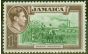 Rare Postage Stamp from Jamaica 1938 1s Green & Purple-Brown SG130 V.F Very Lightly Mtd Mint