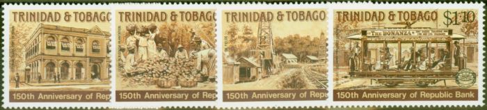 Old Postage Stamp from Trinidad & Tobago 1987 Republic Bank set of 4 SG728-731 V.F MNH