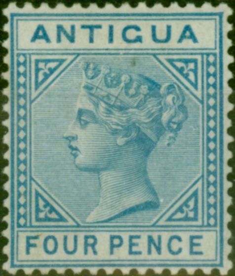 Old Postage Stamp Antigua 1879 4d Blue SG20 Fine & Fresh MM